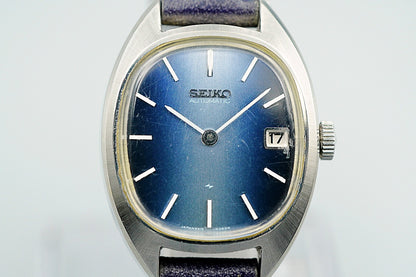 *N MINT* Vintage 1973 SEIKO NOIE 2415-7010 Automatic Blue Oval 24mm Women Watch