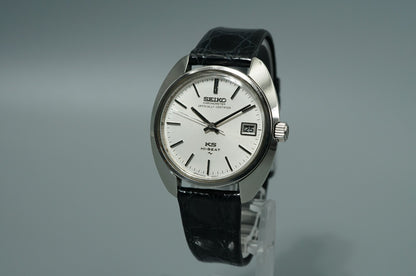 Serviced Vintage 1970 SEIKO KS HI-BEAT 4502-8010 Automatic White 37mm Mens Watch