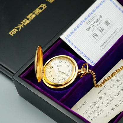 *NEAR MINT* Vintage 1998 SEIKO 7N07-001A Quartz Gold Dial Round 42mm Mens Watch