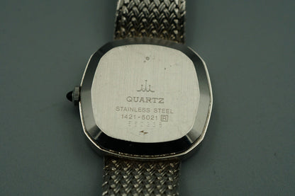 *NEAR MINT* Vintage 1985 SEIKO CREDOR 1421-5021 Qz Cream Square 22mm Women Watch