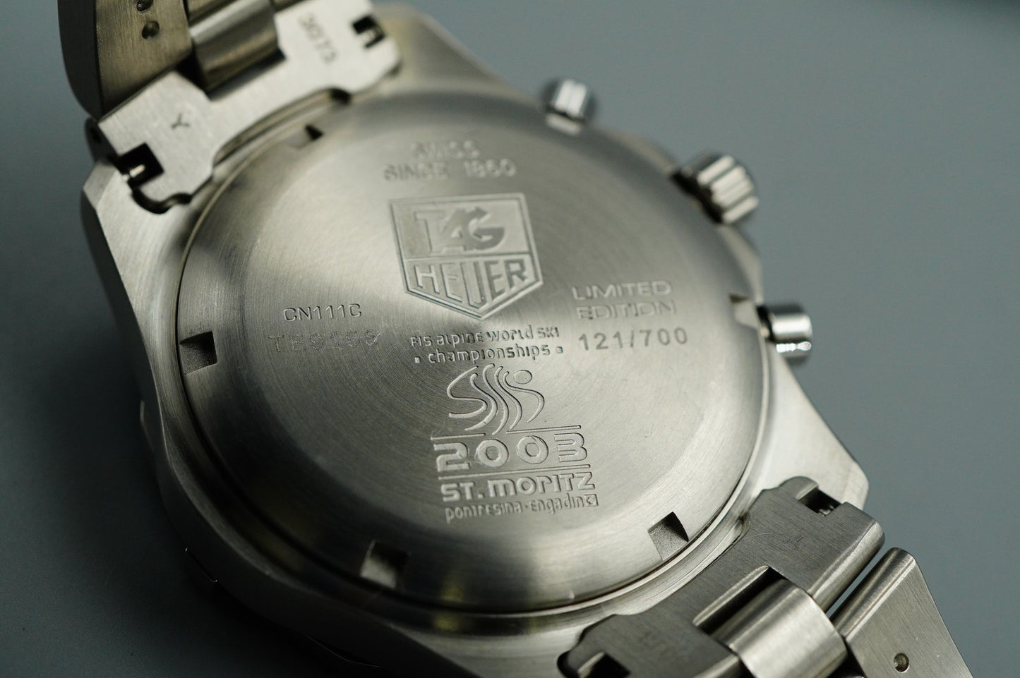 *TOP MINT* Vintage TAG HEUER  CN111C Quartz Silver Dial Round 40 mm Mens Watch