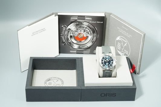 *MINT* ORIS Aquis Source of Life Limited Edition Automatic Navy 44mm Mens Watch