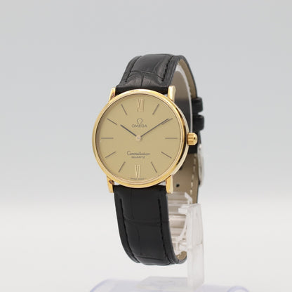 *Exc+5* Vintage 1979 OMEGA Constellation Cal.1330 Qz Gold Round 33mm Mens Watch