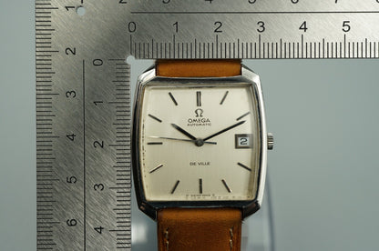 N MINT Vintage 1970 OMEGA De Ville Cal.1002 Hand Wind White 32mm Mens Watch
