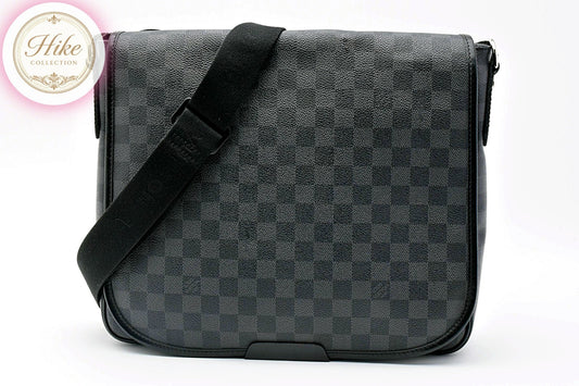 Louis Vuitton Damier Graphite Daniel MM Shoulder Bag N58029 Auth Condition *A*