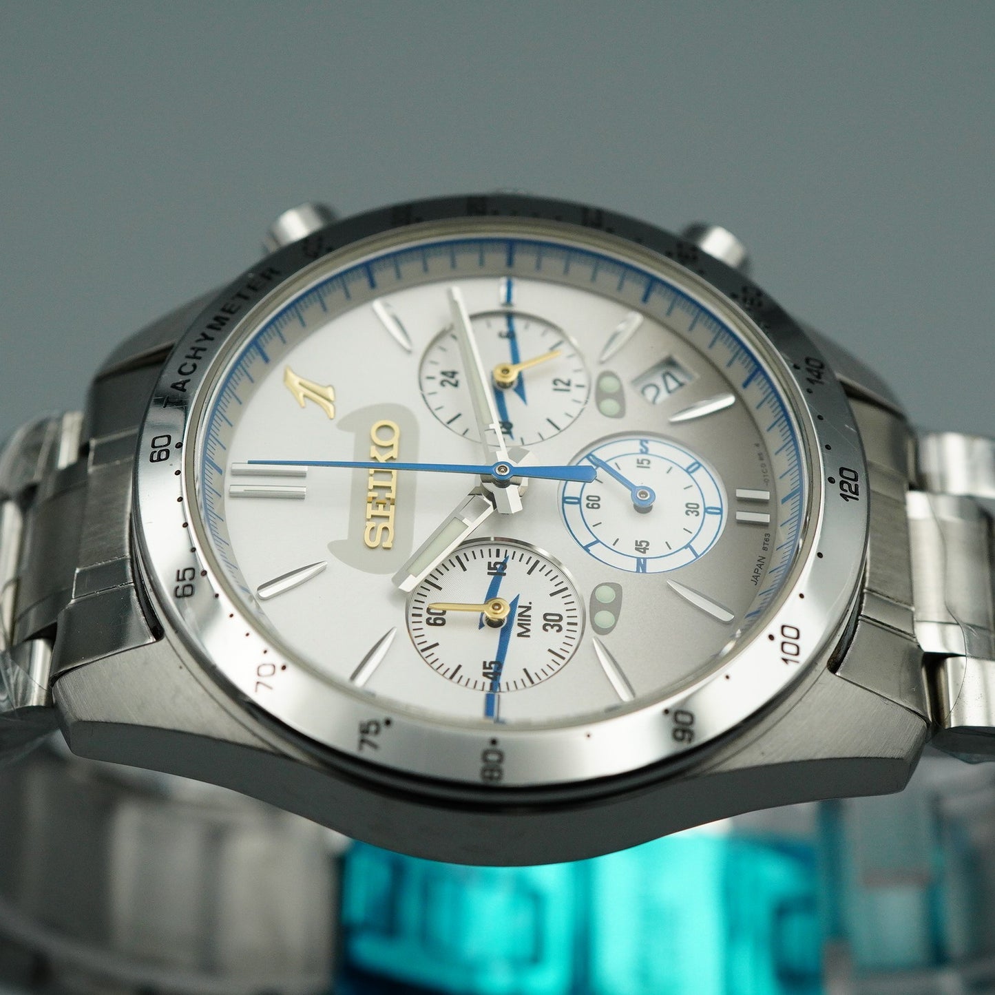 SEIKO N700S Nozomi 1St Anniversary 8T63-00X0 Quartz Silver 43mm Mens Watch