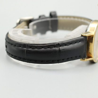 *Exc+5* Vintage OMEGA De Ville Cal.1351 Quartz Gold Roman Dial Round Women Watch