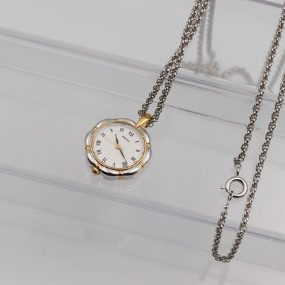 *Exc+5* Vintage SEIKO 1F21-0A10 Quartz White Dial Round 20mm Women Watch JAPAN