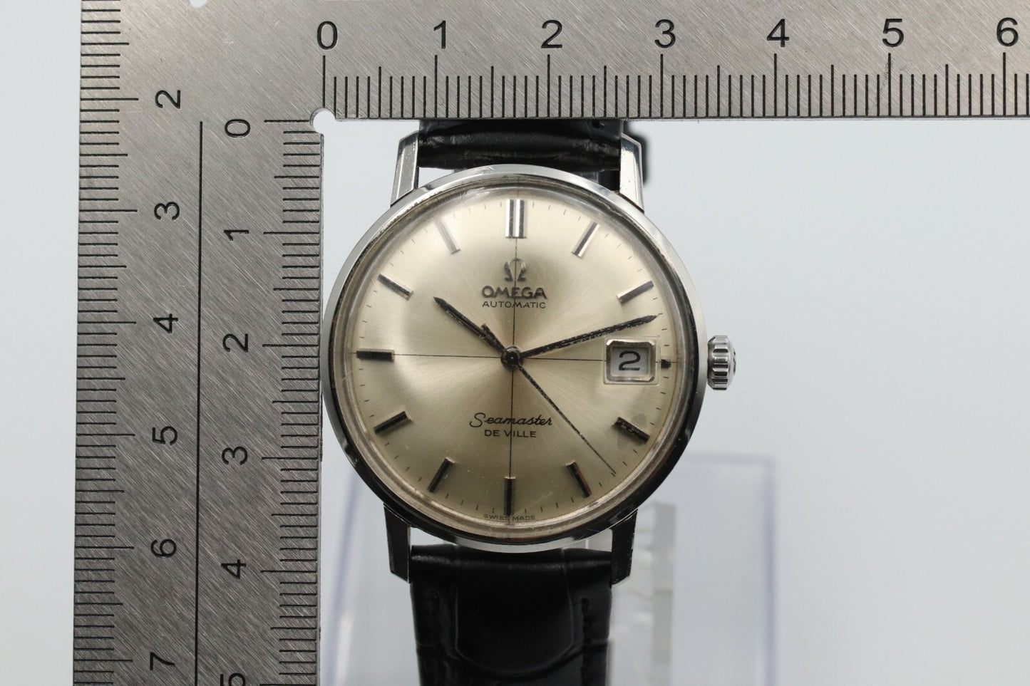 *N MINT* Vintage OMEGA Seamaster De Ville Automatic Silver Dial 34mm Mens Watch