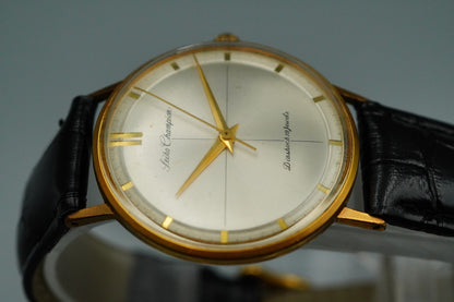 *Exc+5* Vintage SEIKO 15026E Hand Winding Silver Dial Round 35mm Mens Watch