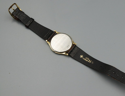 *Exc+4* Vintage OMEGA De Ville Cal.1365 Quartz Gold Dial Round Mens Watch