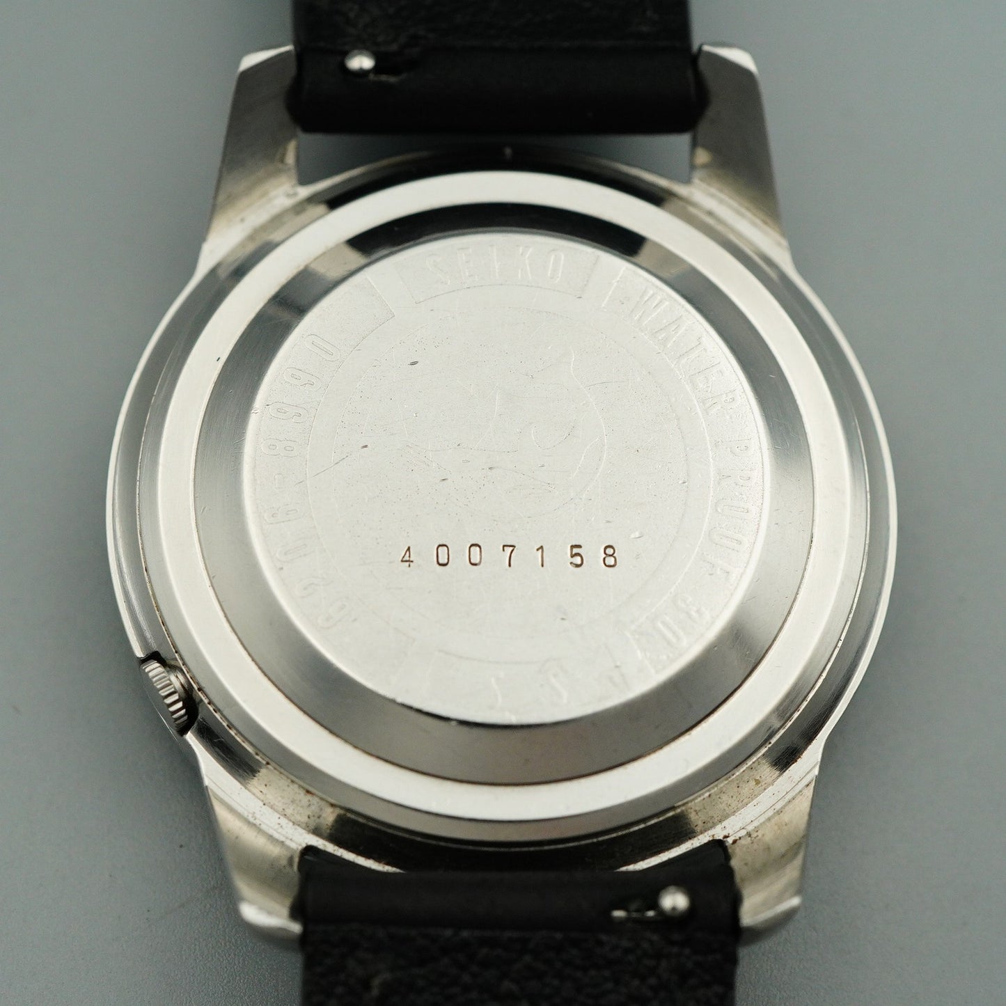 *NEAR MINT* Vintage SEIKO Weekdater 6206-8990 AT Silver Round 37mm Mens Watch