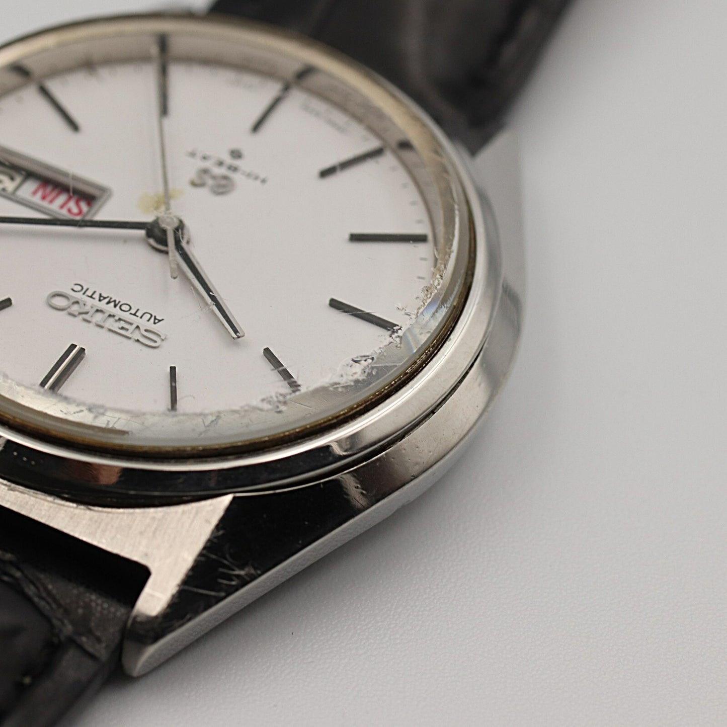 *Exc+4* Vintage 1975 SEIKO GRAND GS 5646-7010 Automatic White 36mm Mens Watch