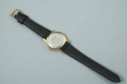 *Exc+5* Vintage 1977 OMEGA Seamaster Cal.1342 Qz Gold Dial Round 35mm Mens Watch
