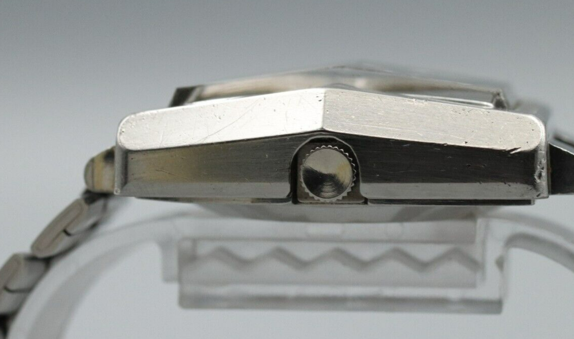 *Exc+4* Vintage SEIKO 5 ACTUS 6106-5470 Quartz Brown Dial Rectangle Women Watch