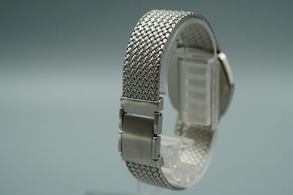 N MINT Vintage SEIKO CREDOR 5931-5230 Quartz Silver Dial Hexagon 30mm Mens Watch