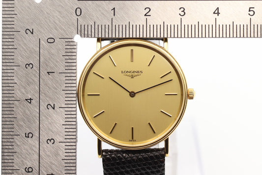*N MINT* Vintage 1990s LONGINES Grand Classic L4.637.2 Qz Gold 32mm Mens Watch