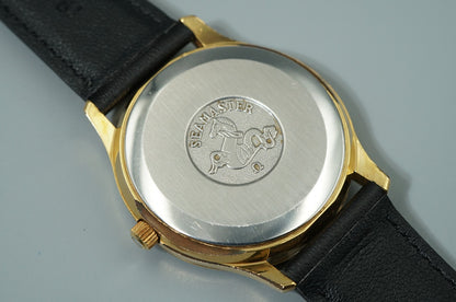 *Exc+5* Vintage 1977 OMEGA Seamaster Cal.1342 Qz Gold Dial Round 35mm Mens Watch