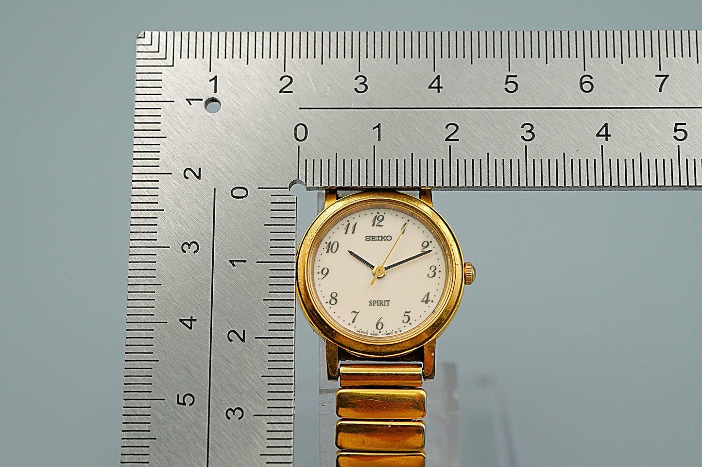 *Exc+5* Vintage 1999 SEIKO SPIRIT 4N21-0640 Quartz White Round 22mm Women Watch