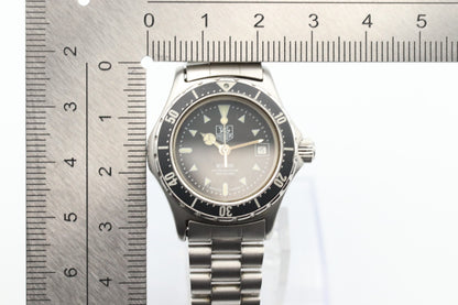 *NEAR MINT* Vintage TAG HEUER 973.008 Quartz Black Dial Round Women Watch
