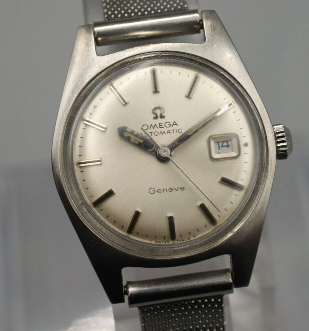 *NEAR MINT* Vintage OMEGA Geneve Cal.684 Automatic Silver Dial Women Watch