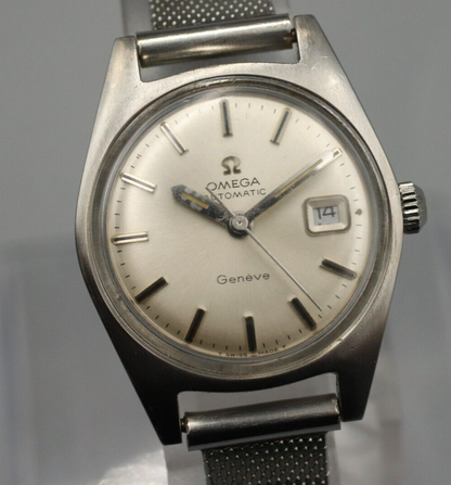 *NEAR MINT* Vintage OMEGA Geneve Cal.684 Automatic Silver Dial Women Watch