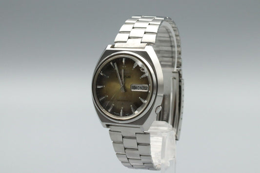 1974/5 Vintage Seiko 5 Actus 6106-7700 Watch Automatic Khaki Dial Day Date 23J