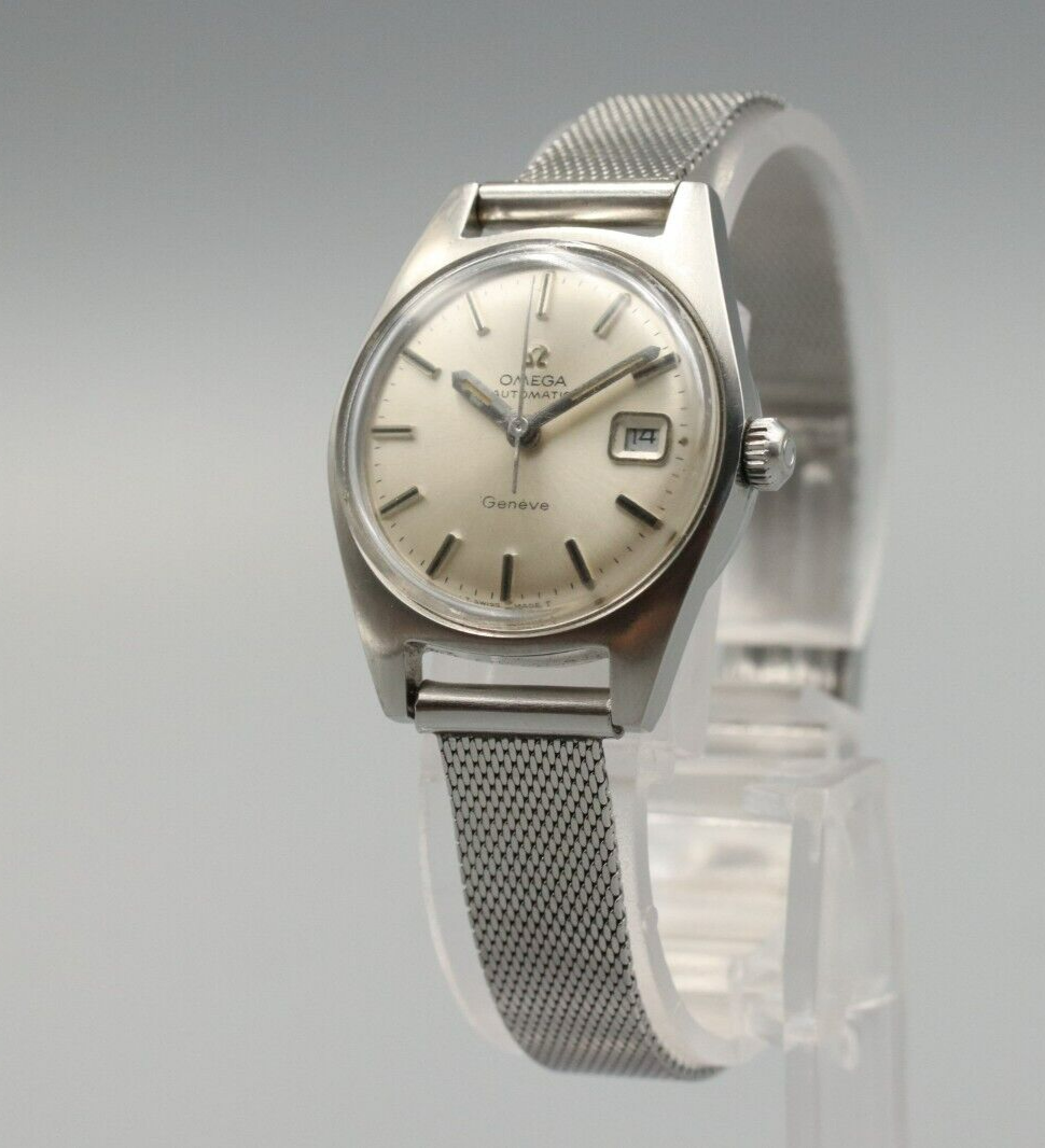 *NEAR MINT* Vintage OMEGA Geneve Cal.684 Automatic Silver Dial Women Watch