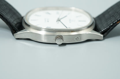 *NEAR MINT* Vintage 1979 OMEGA De Ville Cal.1332 Qz White Roman 31mm Mens Watch