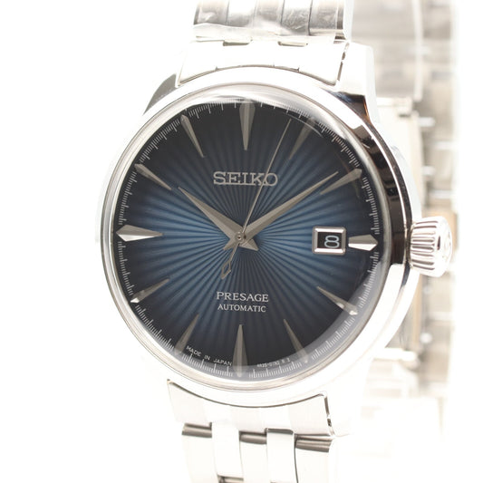 *UNUSED* SEIKO PRESAGE 4R35-01T0 Automatic Navy Dial Round 40mm Mens Watch