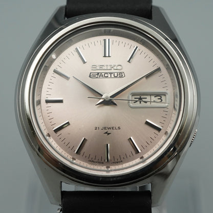 *NEAR MINT* Vintage SEIKO 5actus 7019-7060 Automatic Silver 37mm Mens Watch