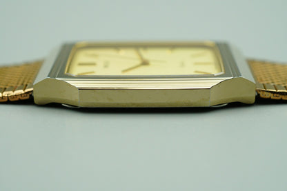 *NEAR MINT* Vintage 1986 SEIKO Dolce 9531-5160 Qz Gold  Square 28mm Women Watch