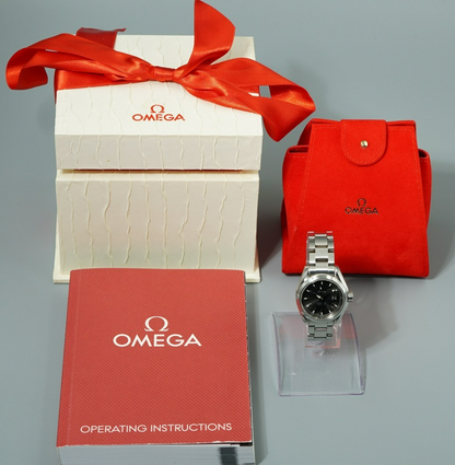 Vintage 1980s OMEGA Seamaster Aqua Terra Cal.1424 Quartz Gray 30mm Women Watch
