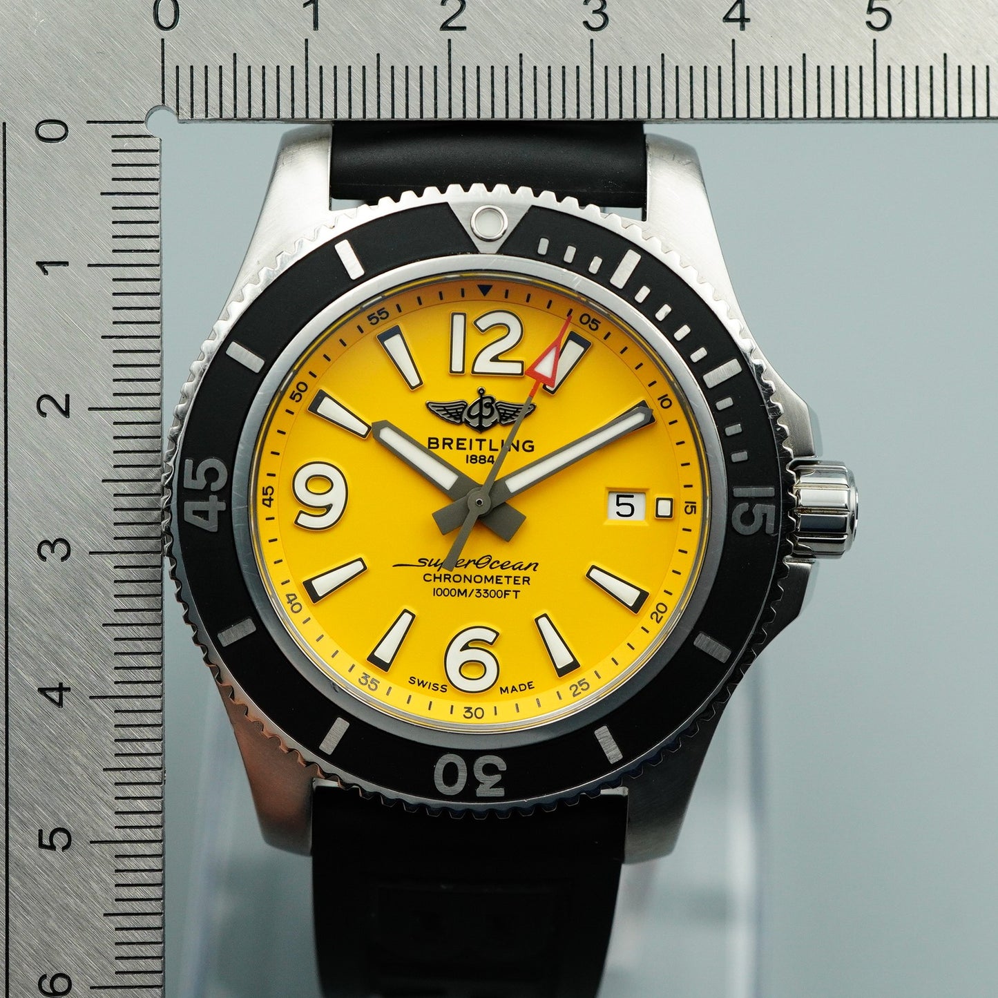 *Exc+5 Box & Paper* BREITLING Superocean A17367 Automatic Yellow 46mm Mens Watch