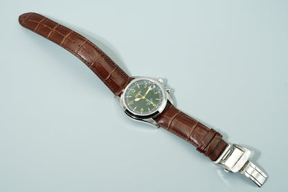 *TOP MINT* SEIKO 6R35-00E0 7771-5011 AT Green Dial Round 39mm Mens Watch