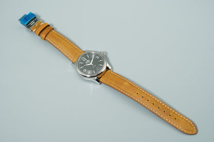 *MINT* Vintage 1980s ORIS Classic 7578 Automatic Black Round 36mm Mens Watch