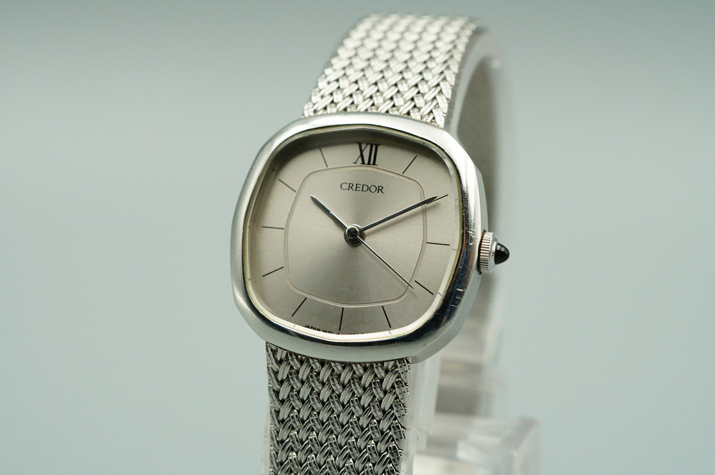 *NEAR MINT* Vintage 1985 SEIKO CREDOR 1421-5021 Qz Cream Square 22mm Women Watch