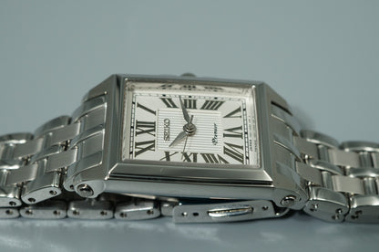 *MINT* SEIKO Premier 1N01-0RJ0 Quartz White Dial Square 22mm Women,Ladies Watch