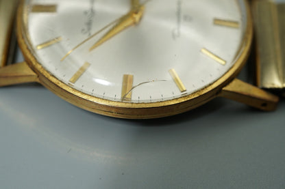 Vintage 1970 SEIKO SPORTSMAN  J15005E Hand Wind Silver Round 35mm Mens Watch