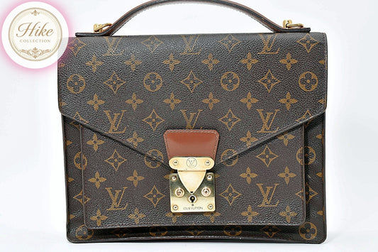 Louis Vuitton Monceau 28 Monogram Brown Handbag M51185  Ladies Authentic #B0003