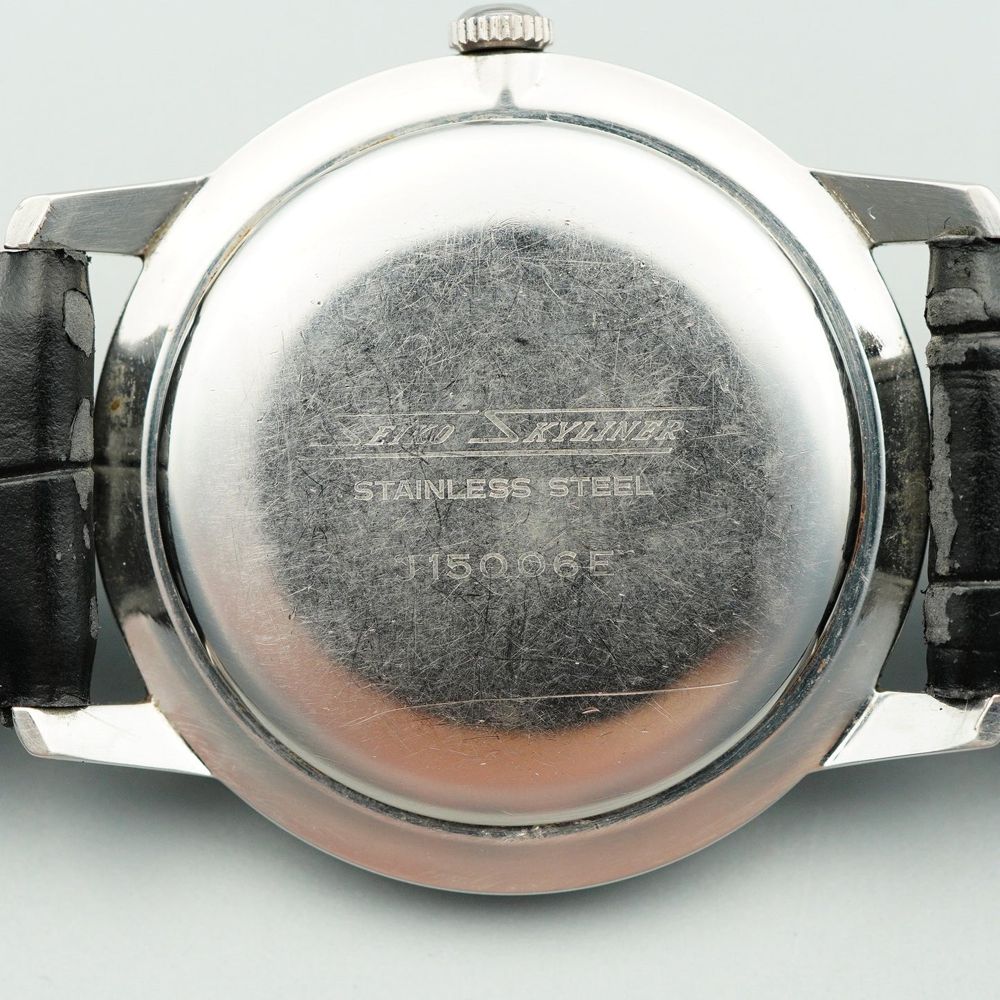 *Exc+5* Vintage SEIKO SKYINER J15006E Hand Winding White Round 36mm Mens Watch