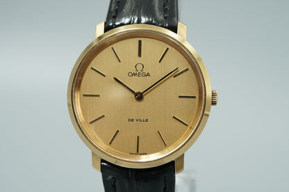 *MINT* Vintage 1974 OMEGA De Ville Cal.625 Hand Wind Gold Round 33mm Mens Watch