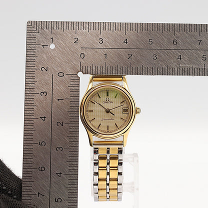 *NEAR MINT* Vintage 1984 OMEGA Seamaster Qz Gold Round 23mm Women,Ladies Watch