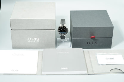 ORIS Aquis Date Diamonds 01 733 7731 4194 Automatic Black 37mm Women Watch