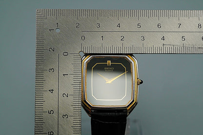 *Exc+4* Vintage 1972 SEIKO DOLCE 6020-5930 Quartz Black Square 29mm Mens Watch