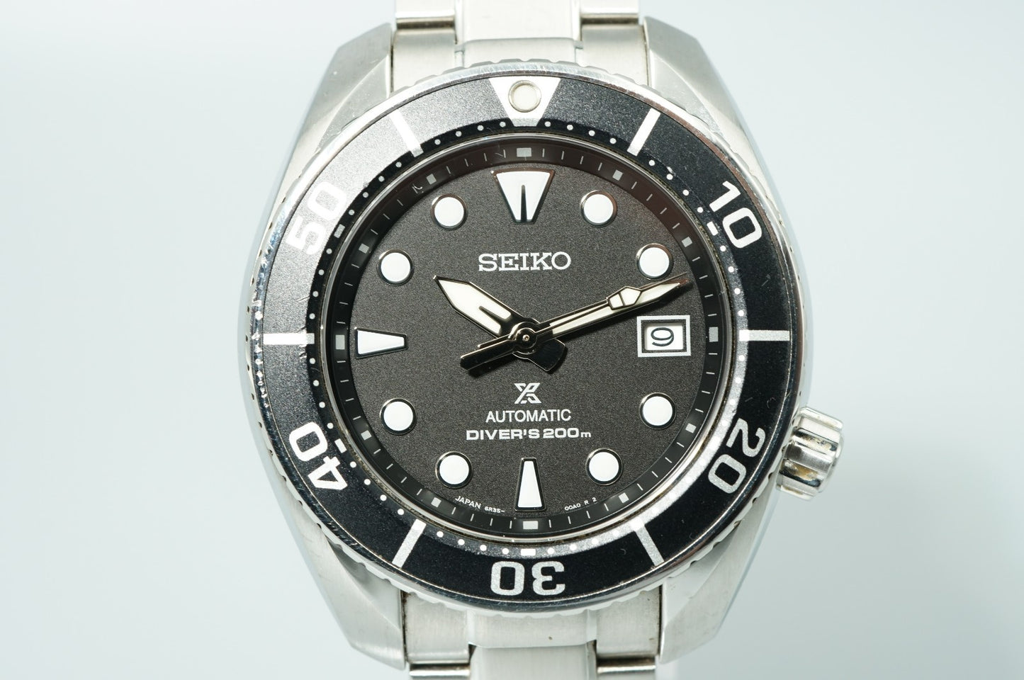 *MINT* SEIKO Prospex 6R35-00A0 Automatic Black Dial Round 45mm Mens Watch