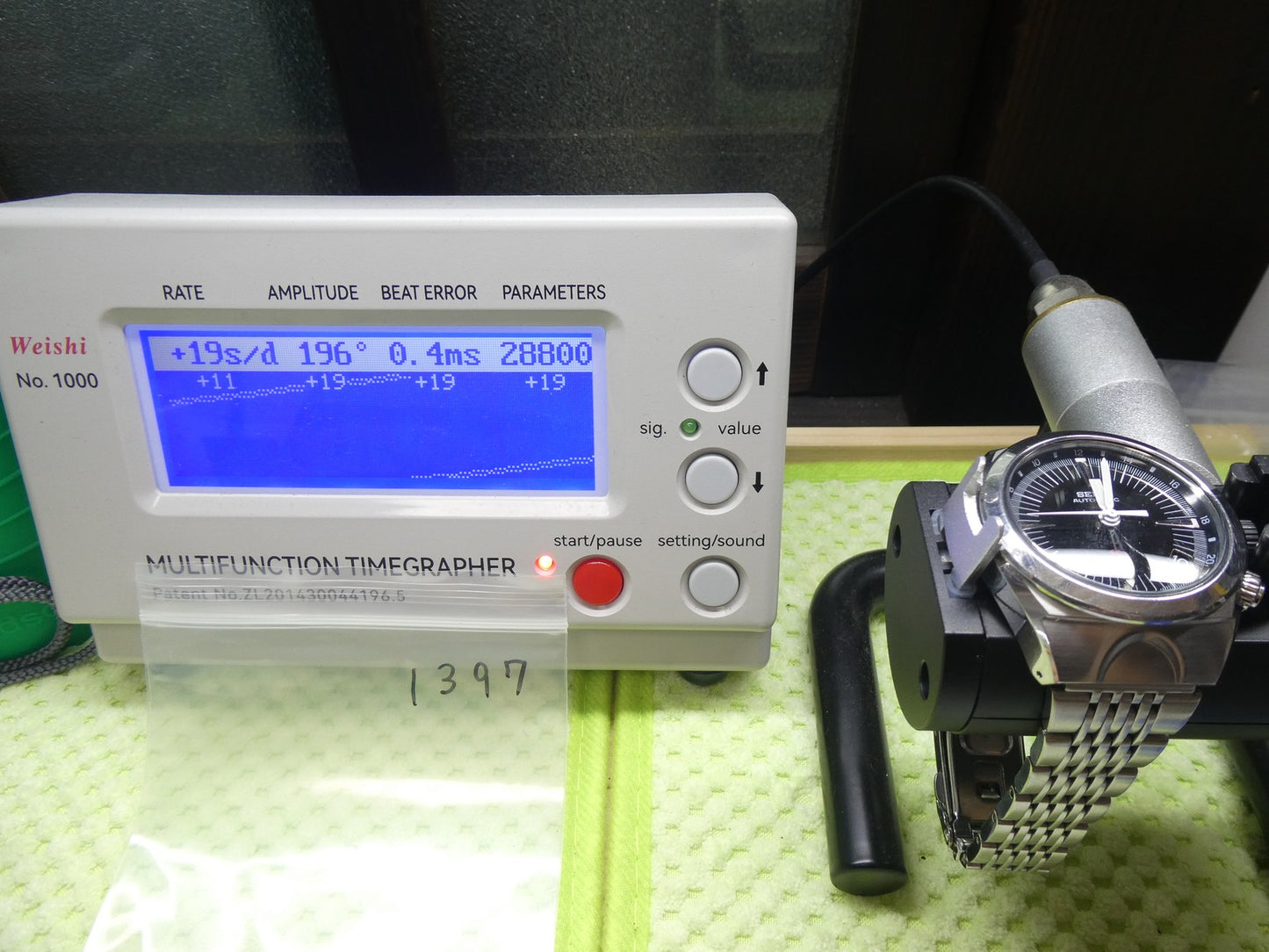 *N MINT* Vintage 1997 SEIKO HI-BEAT 4S12-0010 AT Black Round 37mm Mens Watch