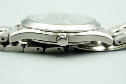 *Exc+4* Vintage 1999 SEIKO SPIRIT 7N43-9080 Quartz Blue Round 36mm Mens Watch