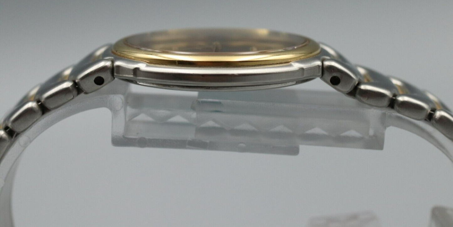 *NEAR MINT* Vintage SEIKO Dolce 5E31-6A20 Quartz Black Dial Round Mens Watch