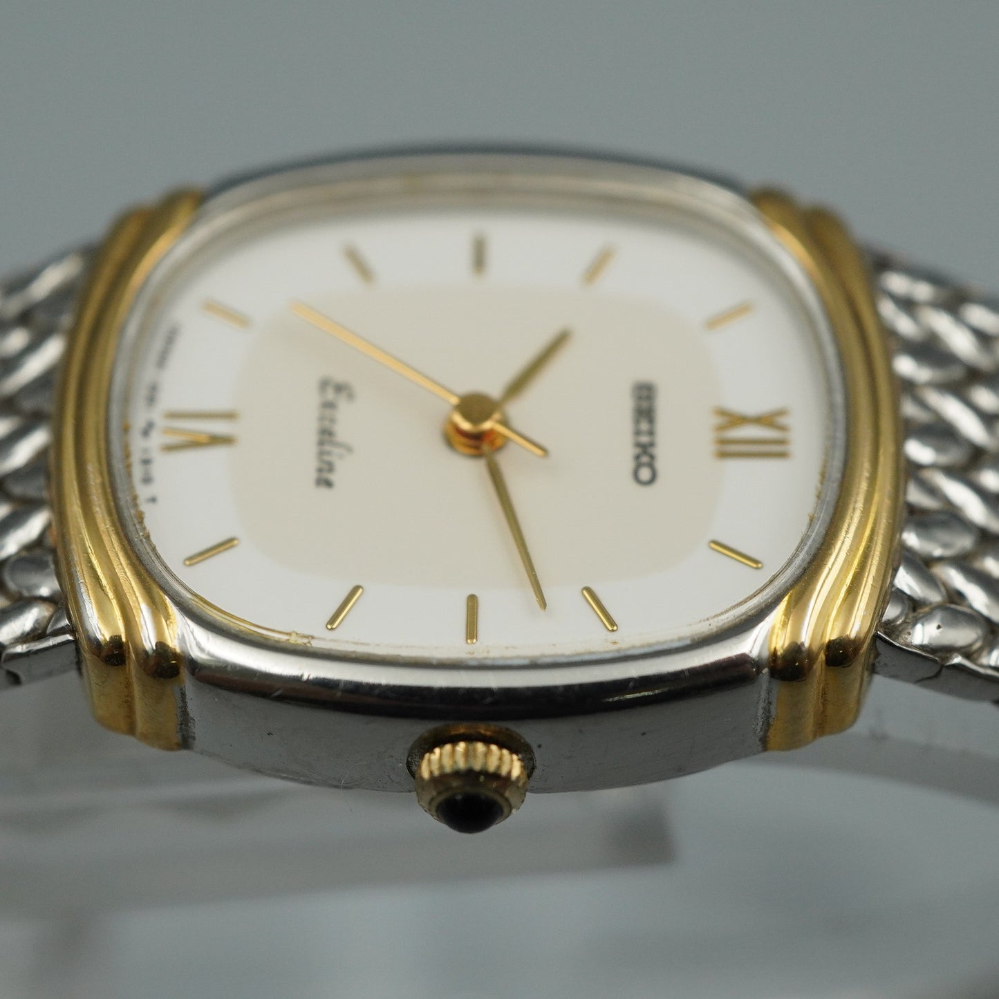 *NEAR MINT* Vintage SEIKO Exceline 1221-5890 Quartz Beige Oval 18mm Women Watch
